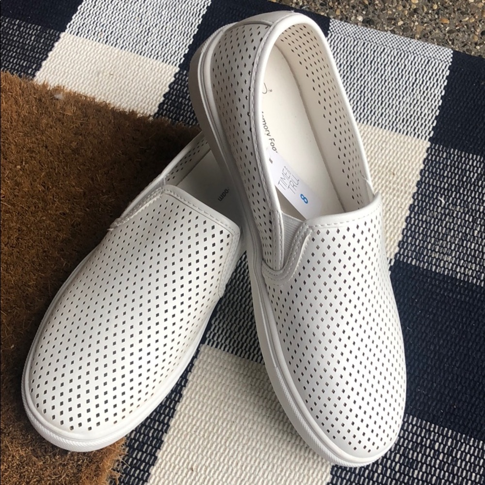Time & Tru Perforated Slip-On Shoes